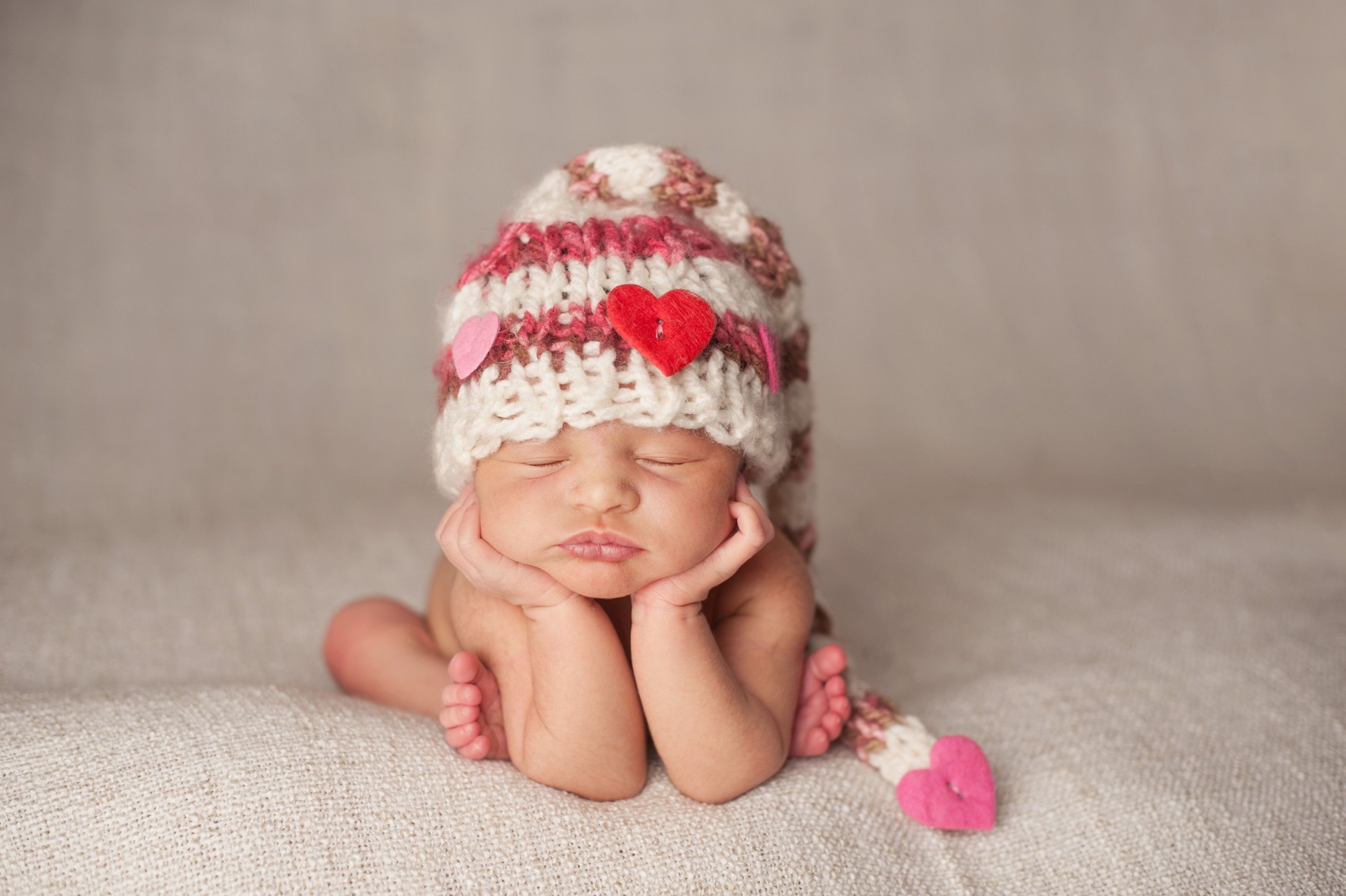 Sleeping Newborn Girl